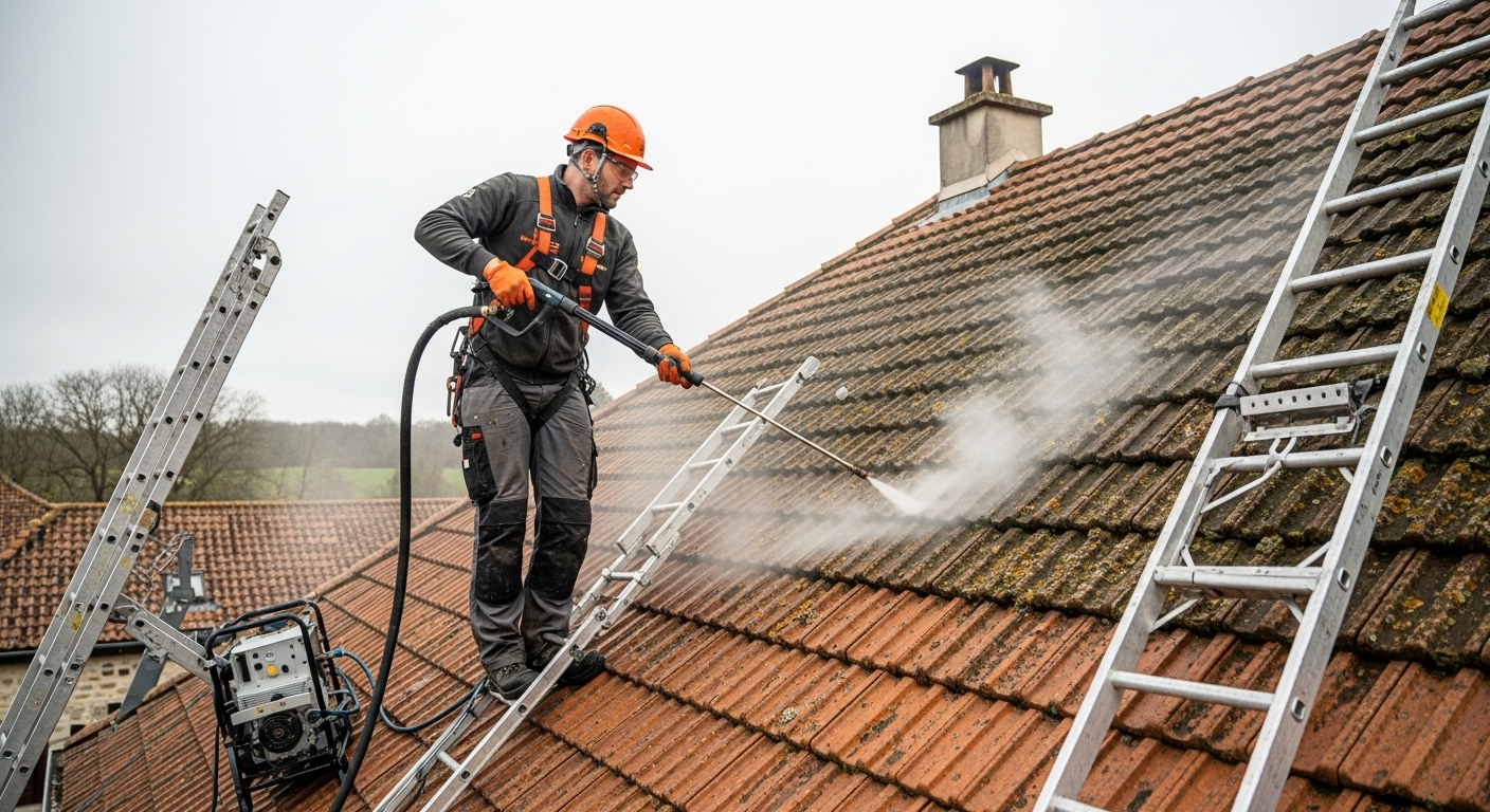 Nettoyage et démoussage de toiture dans le Val-d’Oise (95)
